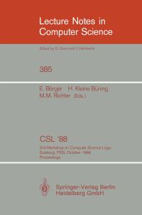 Book Cover for CSL'88 by Egon Börger, Hans Kleine Büning, Michael M Richter