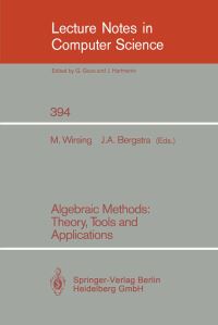 Book Cover for Algebraic Methods by Martin Wirsing, Jan A Bergstra
