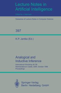 Book Cover for Analogical and Inductive Inference Lecture Notes in Artificial Intelligence by Klaus P Jantke