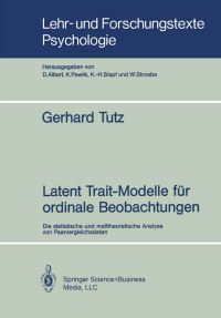 Book Cover for Latent Trait-Modelle Für Ordinale Beobachtungen by Gerhard Tutz