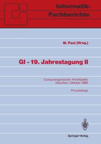 Book Cover for GI — 19. Jahrestagung II by M Paul