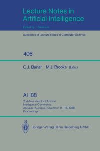 Book Cover for AI '88 Lecture Notes in Artificial Intelligence by Christopher J Barter, Michael J Brooks