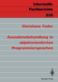 Book Cover for Ausnahmebehandlung in Objektorientierten Programmiersprachen by Christiane Feder