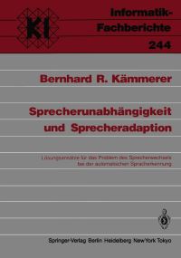 Book Cover for Sprecherunabhängigkeit Und Sprecheradaption by Bernhard R Kämmerer