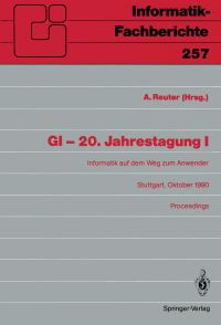 Book Cover for GI - 20. Jahrestagung I by Andreas Reuter
