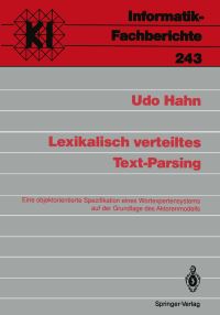 Book Cover for Lexikalisch Verteiltes Text-Parsing by Udo Hahn