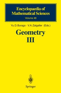 Book Cover for Geometry III by YuD Burago, VA Zalgaller