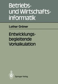 Book Cover for Entwicklungsbegleitende Vorkalkulation by Lothar Gröner