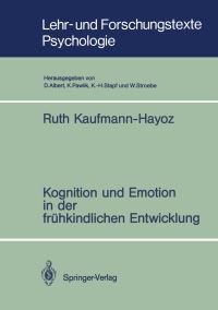 Book Cover for Kognition Und Emotion in Der Frühkindlichen Entwicklung by Ruth KaufmannHayoz