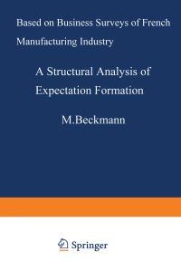 Book Cover for A Structural Analysis of Expectation Formation by Marc Ivaldi