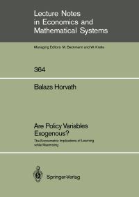 Book Cover for Are Policy Variables Exogenous? by Balazs Horvath