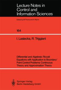 Book Cover for Differential and Algebraic Riccati Equations With Application to Boundary/Point Control Problems by Irena Lasiecka, Roberto Triggiani