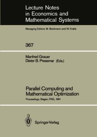 Book Cover for Parallel Computing and Mathematical Optimization by Manfred Grauer, Dieter B Pressmar
