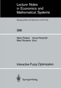 Book Cover for Interactive Fuzzy Optimization by Mario Fedrizzi, Marc Roubens