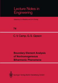 Book Cover for Boundary Element Analysis of Nonhomogeneous Biharmonic Phenomena by Charles V Camp, GSteven Gipson