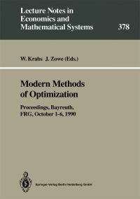 Book Cover for Modern Methods of Optimization by Werner Krabs, Jochem Zowe