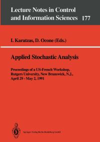 Book Cover for Applied Stochastic Analysis by Ioannis Karatzas, Daniel Ocone