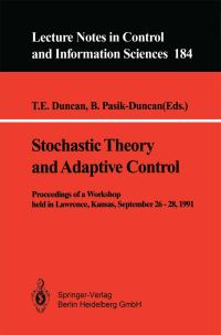 Book Cover for Stochastic Theory and Adaptive Control by TE Duncan, B PasikDuncan
