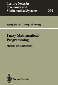 Book Cover for Fuzzy Mathematical Programming by YoungJou Lai, ChingLai Hwang