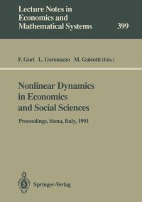 Book Cover for Nonlinear Dynamics in Economics and Social Sciences by Franco Gori, Lucio Geronazzo, Marcello Galeotti