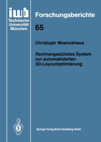 Book Cover for Rechnergestütztes System Zur Automatisierten 3D-Layoutoptimierung by Christoph Woenckhaus