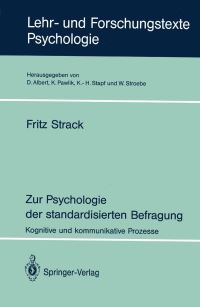 Book Cover for Zur Psychologie Der Standardisierten Befragung by Fritz Strack