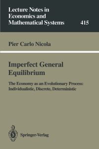 Book Cover for Imperfect General Equilibrium by Pier C Nicola