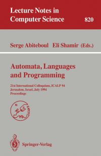 Book Cover for Automata, Languages, and Programming by Serge Abiteboul, Eli Shamir