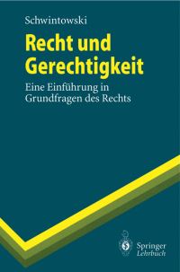 Book Cover for Recht Und Gerechtigkeit by HansPeter Schwintowski