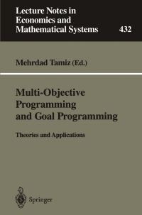 Book Cover for Multi-Objective Programming and Goal Programming by Mehrdad Tamiz