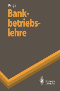 Book Cover for Bankbetriebslehre by Peter Betge