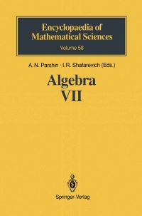 Book Cover for Algebra VII by DJ Collins, RI Grigorchuk, PF Kurchanov, H Zieschang