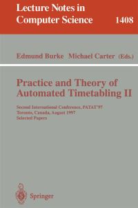 Book Cover for Practice and Theory of Automated Timetabling II by PATAT97 Conference, Michael Carter, Edmund Burke