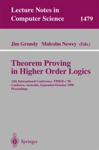 Book Cover for Theorem Proving in Higher Order Logics by TPHOLs, J Grundy, Malcolm Charles Newey