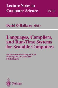 Book Cover for Languages, Compilers, and Run-Time Systems for Scalable Computers by LCR 98 Conference, David R OHallaron