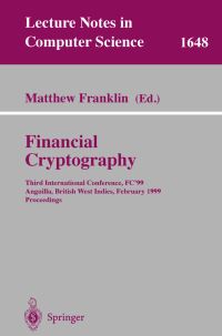 Book Cover for Financial Cryptography by FC99 Conference, Matthew Franklin