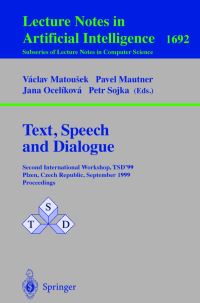 Book Cover for Text, Speech and Dialogue by TSD Conference, Václav Matousek