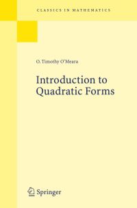 Book Cover for Introduction to Quadratic Forms by O Timothy OMeara