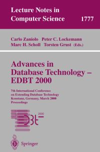 Book Cover for Advances in Database Technology - EDBT 2000 by Carlo Zaniolo, International Conference on Extending Database Technology