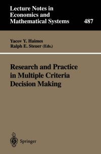Book Cover for Research and Practice in Multiple Criteria Decision Making by Yacov Y Haimes, Ralph E Steuer