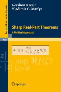 Book Cover for Sharp Real-Part Theorems by Gershon Kresin, Vladimir Mazya