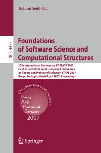 Book Cover for Foundations of Software Science and Computational Structures by FOSSACS Conference, Helmut Seidl, ETAPS Conference