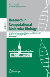 Book Cover for Research in Computational Molecular Biology Lecture Notes in Bioinformatics by Terry Speed, Haiyan Huang
