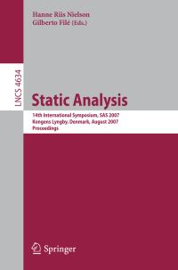 Book Cover for Static Analysis Programming and Software Engineering by Hanne Riis Nielson, Gilberto Filé