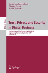 Book Cover for Trust, Privacy and Security in Digital Business Security and Cryptology by Costas Lambrinoudakis, Günther Pernul, A Min Tjoa