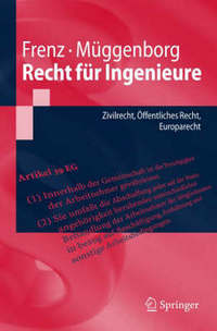 Book Cover for Recht Für Ingenieure by Walter Frenz, HansJürgen Müggenborg