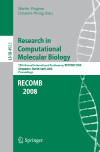 Book Cover for Research in Computational Molecular Biology Lecture Notes in Bioinformatics by Martin Vingron, Limsoon Wong
