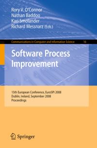 Book Cover for Software Process Improvement by Rory OConnor, Nathan Baddoo, Kari Smolander, Richard Messnarz