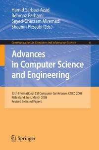 Book Cover for Advances in Computer Science and Engineering by International CSI Computer Conference, Hamid SarbaziAzad
