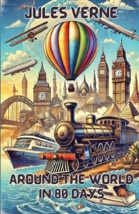 Book Cover for Around The World In 80 Days(Illustrated) by Jules Verne